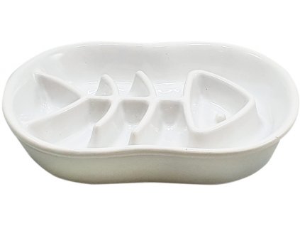 Nobby bol ceramic anti-inghitie FISH alb 500ml + 3% SLEVA se Slevovým kupónem: bonus