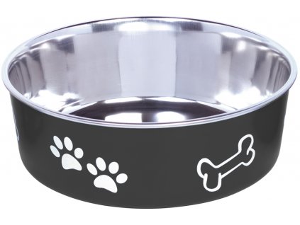 Nobby Fusion stainless steel bowl with plastic coating black 20cm 1.8 l