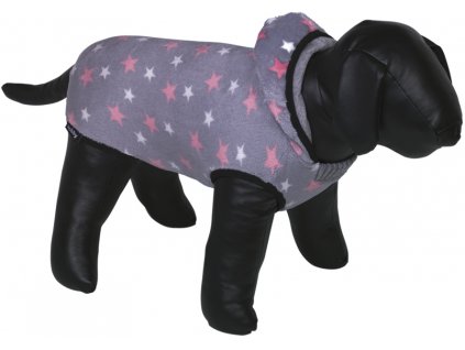 Nobby bathrobe for dogs FLANELL stars gray 48cm