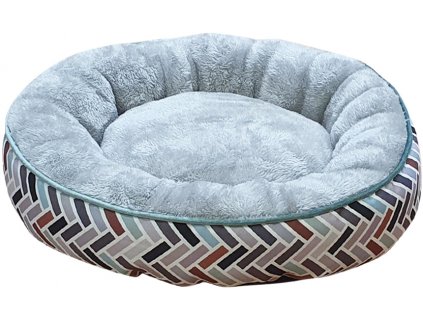 Nobby Classic round bed TONIS light gray 70x15cm