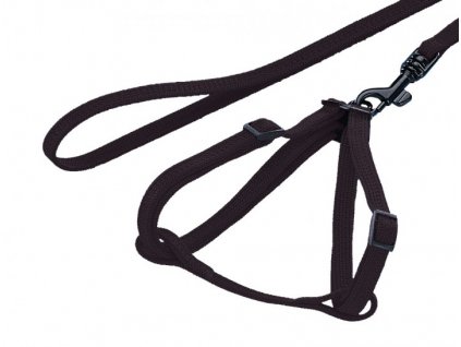 Nobby set black harness with leash for rabbit
