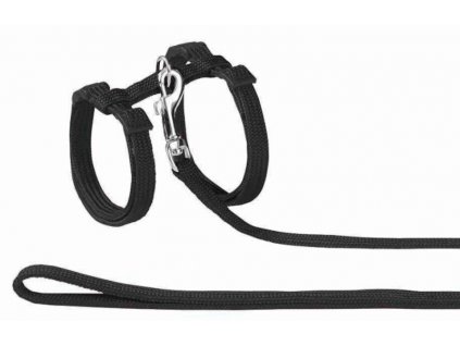 Nobby harness and leash for cat black