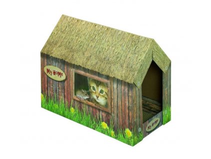 Nobby kartonový domeček pro kočky 49x26x36cm  + 3% SLEVA se Slevovým kupónem: bonus