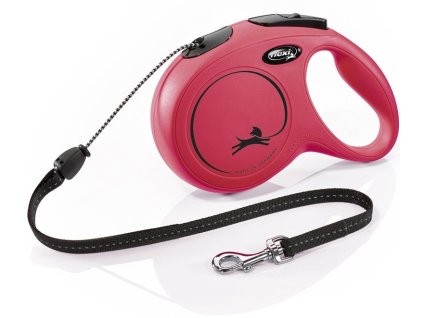 Flexi NEW CLASSIC M coarda 8m/20kg rosie