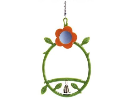 Nobby toy for small parrots with swing, mirror and bell 24cm