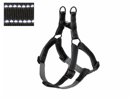 Nobby Classic Reflect Soft reflexní postroj M 50-72cm černá