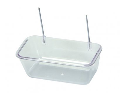 Nobby transparent bird bowl rectangle 8 x 4.5 x 3 cm