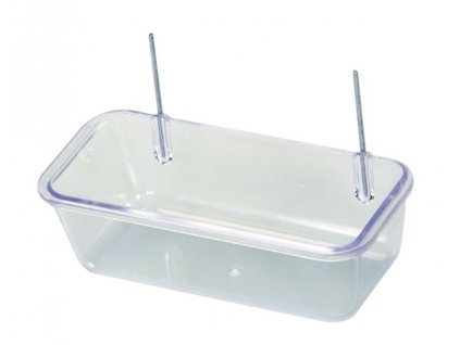 Nobby transparent bird bowl rectangle 10 x 4.5 x 3 cm