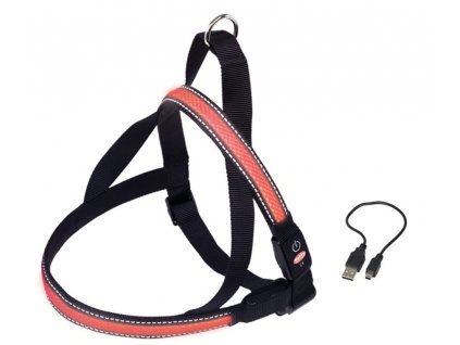 Nobby Flash Mesh leuchtend rotes Geschirr Größe S (50-65cm)  + 3% SLEVA se Slevovým kupónem: bonus