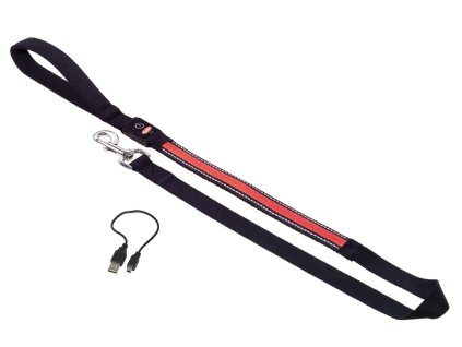 Nobby Flash Mesh luminous red leash 120cm / 25mm