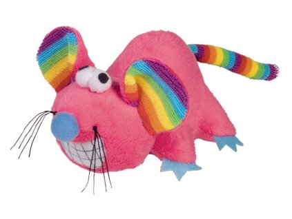 Jucărie șoarece de pluș Nobby RAINBOW 14cm  + 3% SLEVA se Slevovým kupónem: bonus