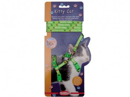 Nobby Kitty Cat green set harness + leash for kitten