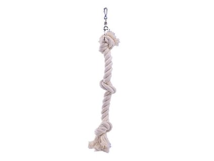 Nobby závesné bavlnené lano malé s 3 uzlami 38cm