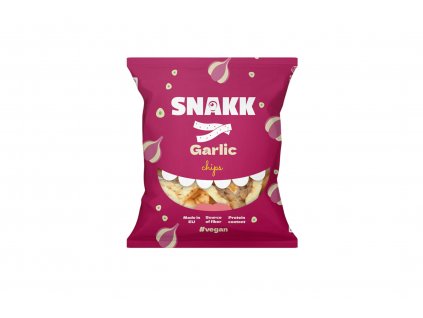 Luštěninové chipsy ČESNEK - vegan - SNAKK 70g  + Při koupi 12 a více kusů 3% Sleva