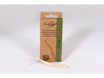 CURANATURA bamboo interdental brush C 0.8mm 6pcs