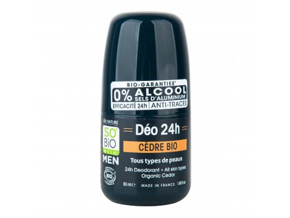Deodorant natural 24h MEN cedru 50 ml BIO SO'BiO étic