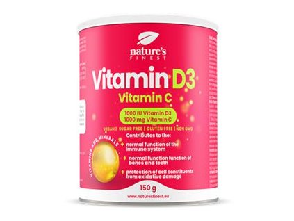 Vitamin D3 1000iu + Vitamin C 1000mg 150g  + Sleva 3 % slevový kupón: EXTRA