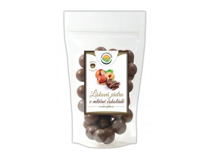 Hazelnut kernels in milk chocolate