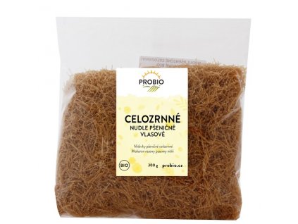 Těstoviny pšeničné nudle vlasové celozrn. 300g BIO PROBIO