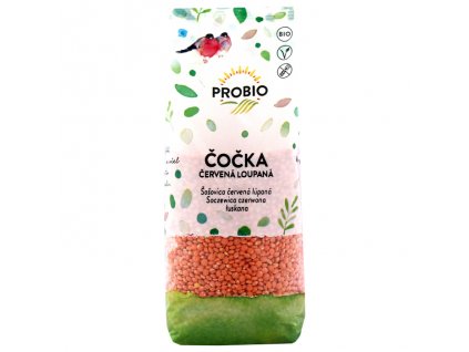 Čočka červená loup. bezl. 500g BIO PROBIO