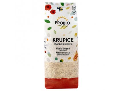 Krupice špaldová celozr. hrubá 400g BIO PROBIO