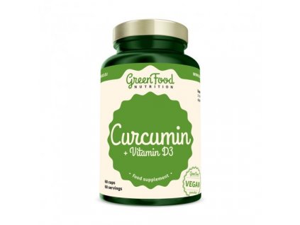 Curcumin + Vitamin D3 60cps GREENFOOD - doprodej!