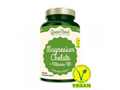 Magnesium Chelate + Vitamin B6 90cps GREENFOOD