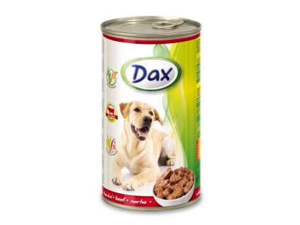 Dax Dog kousky hovězí, konzerva 1240 g