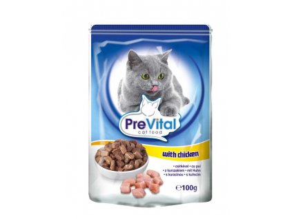 PreVital macska csirke szószban, zacskó 100 g