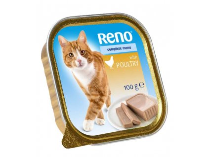 RENO Cat baromfi zöldségekkel, kád 100 g