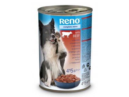 RENO Dog hovězí, kousky 415 g