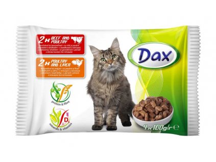 Dax Cat marha- és baromfihús, 100 g-os tasak (4 csomag)