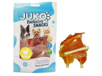 Mięso z kurczaka Soft Mini Jerky z wapniem i kośćmi JUKO Snacks 70 g