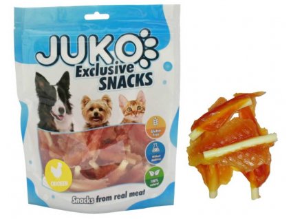 Mini Chicken Soft Jerky with Calcium Bone JUKO Snacks 250 g