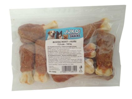 Büffelknochen mit Hähnchen JUKO Snacks 7,5 cm (10 Stück)