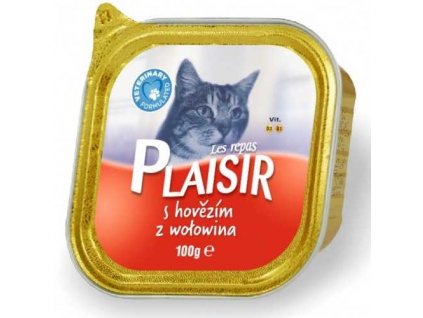 Plaisir Cat beef, tub 100 g