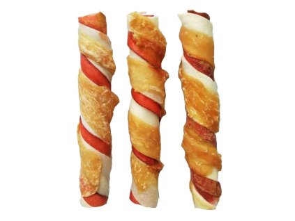 Twisted buffalo stick 2 colors wrapped in chicken JUKO Snacks 12.5 cm (20 pcs)
