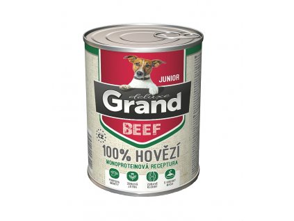 Grand deluxe Dog Junior 100% beef, canned 400 g