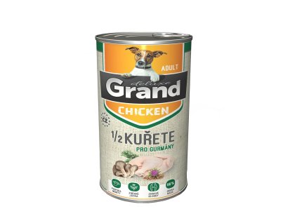 Grand deluxe Dog Adult with 1/2 chicken, canned 1300 g