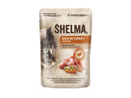 SHELMA Katzentruthahn mit Sanddorn in Sauce, Beutel 85 g
