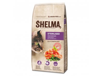 SHELMA Cat Sterilized Salmon GF 8 kg
