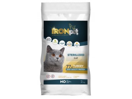 IRONpet Cat Sterilized Turkey (Krůta) 2 kg