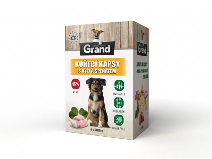 Grand deluxe Dog kuřecí, kapsička 300 g (4 pack)