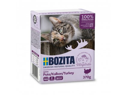 Bozita Cat chunks in jelly with turkey, tetrapak 370 g