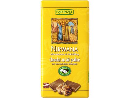 Bio čokoláda NIRWANA MLÉČNÁ RAPUNZEL 100 g  + Při koupi 12 a více kusů 3% Sleva