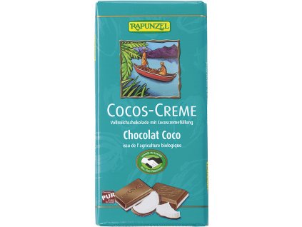 Bio mléčná čokoláda KOKOS RAPUNZEL 100 g  + Při koupi 12 a více kusů 3% Sleva