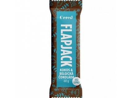 Flapjack Kokos a belgická čokoláda, bezlepkový 60g  + Při koupi 12 a více kusů 3% Sleva