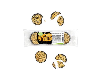 Chocolate dipped golden cookies 150g