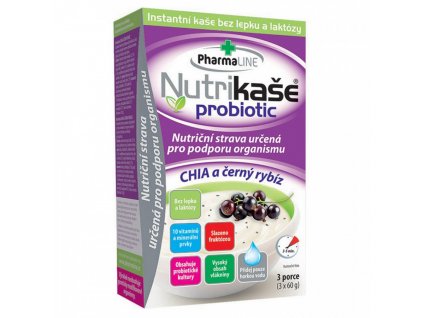 Nutrikaše Chia-černý rybíz 3x60g  + Při koupi 12 a více kusů 3% Sleva