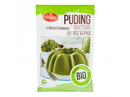 Pudink matcha s příchutí ananasu bezlepkový 40 g BIO AMYLON